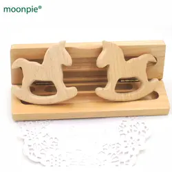 Новый 20 штук гладкого дерева Троянский конь в форме Бук деревянные кольца Прорезыватель малыша кормящих игрушки развивающие подарок душа