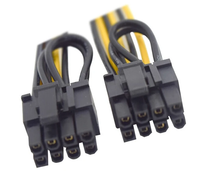 cpu 또는 gpu 8핀 2*8핀(6+2) 광부용 그래픽 카드 이중 PCI-E PCIe 8핀 전원 공급 장치 분배기 케이블 코드 21cm