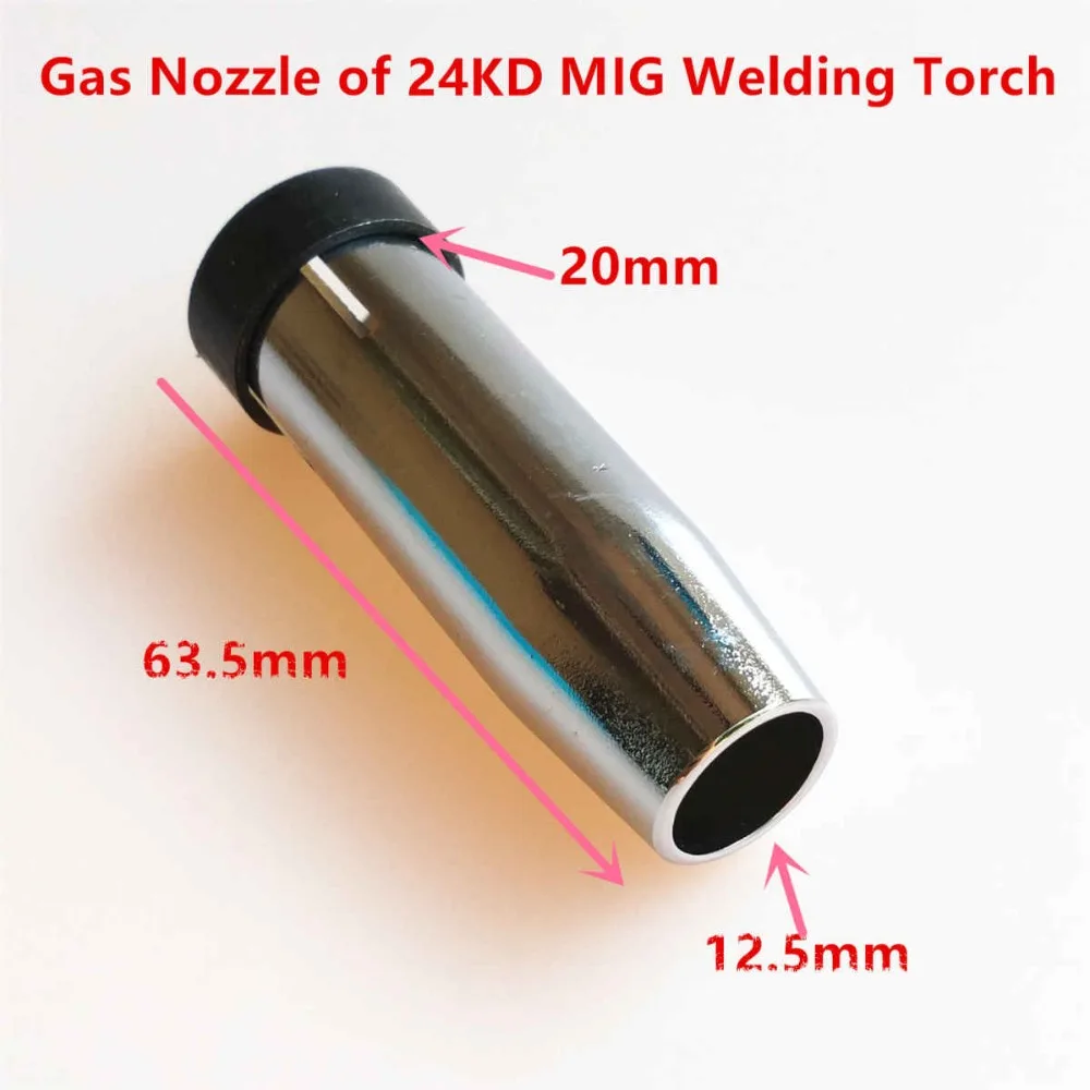 Goede MB 24KD Lastoorts Verbruiksartikelen 35 pcs 0.8mm 1.0mm 1.2mm MIG Torch Gas Nozzle Tip Houder Gas diffuser van MIG MAG Lassen Machine