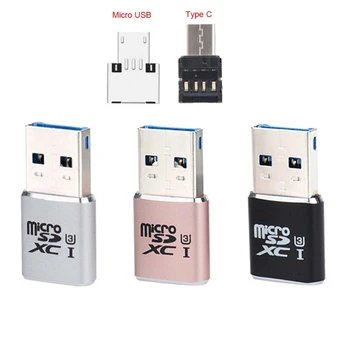 

Micro USB Type C USB 3.0 Micro SD TF Card Reader For PC Laptop Macbook S9 Note8