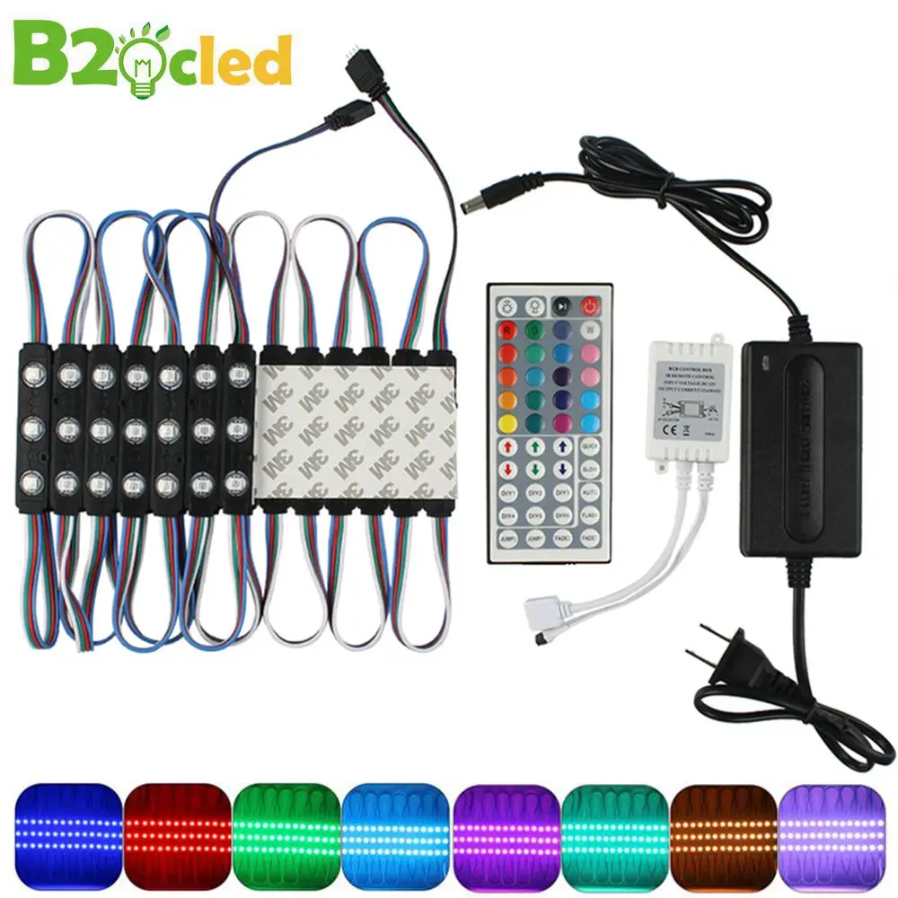 DC12V SMD 5050 IP65 Водонепроницаемый 20 шт./лот светодиодный модуль лампы RGB 3 светодиода