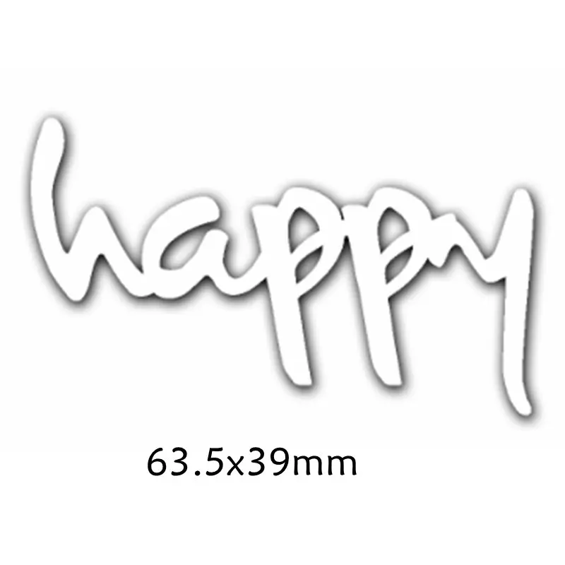 

Happy Words Metal Cutting Dies DIY Scrapbooking Embossing Paper Cards Making Crafts Supplies New 2019 Diecut