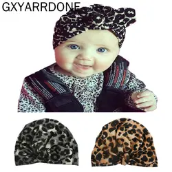 2019 леопардовая Детская шляпа для девочек эластичные узлы детская чалма шляпа для малышей реквизит для фотосъемки шапка для новорожденного