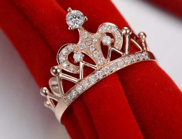 Round Marquise Diamond Ring 14k Gold Crown Wedding Band Curve Contou Aurora Designer