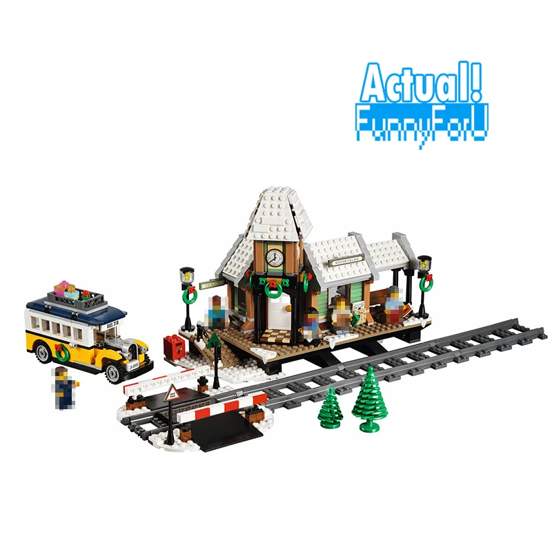 

Lepin 36011 1010Pcs Creator Expert Winter Village Train Station Building Blocks Bricks Toys For Children gifts legoINGly 10259