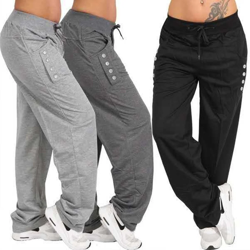 

Women's Fashion Loose Casual Pure Color Harem Joggerpant Trousers Harem Women Trousers Pants
