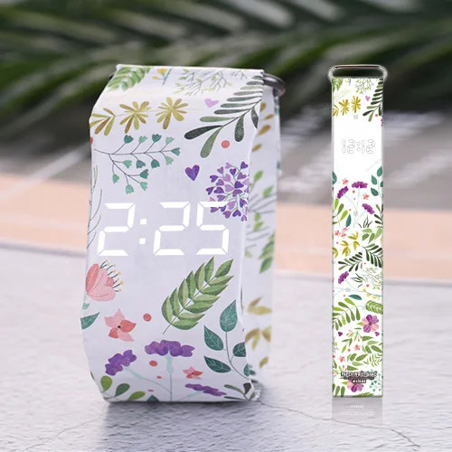 

New brand women watch waterproof digital watch paper shell watch folding buckle watch fashion watch for lover reloj mujer 2018
