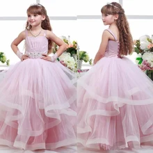 Аппликационный цветок платья для девочек платье для первого причастия для девочек, Праздничное платье детское платье для выпускного вечера