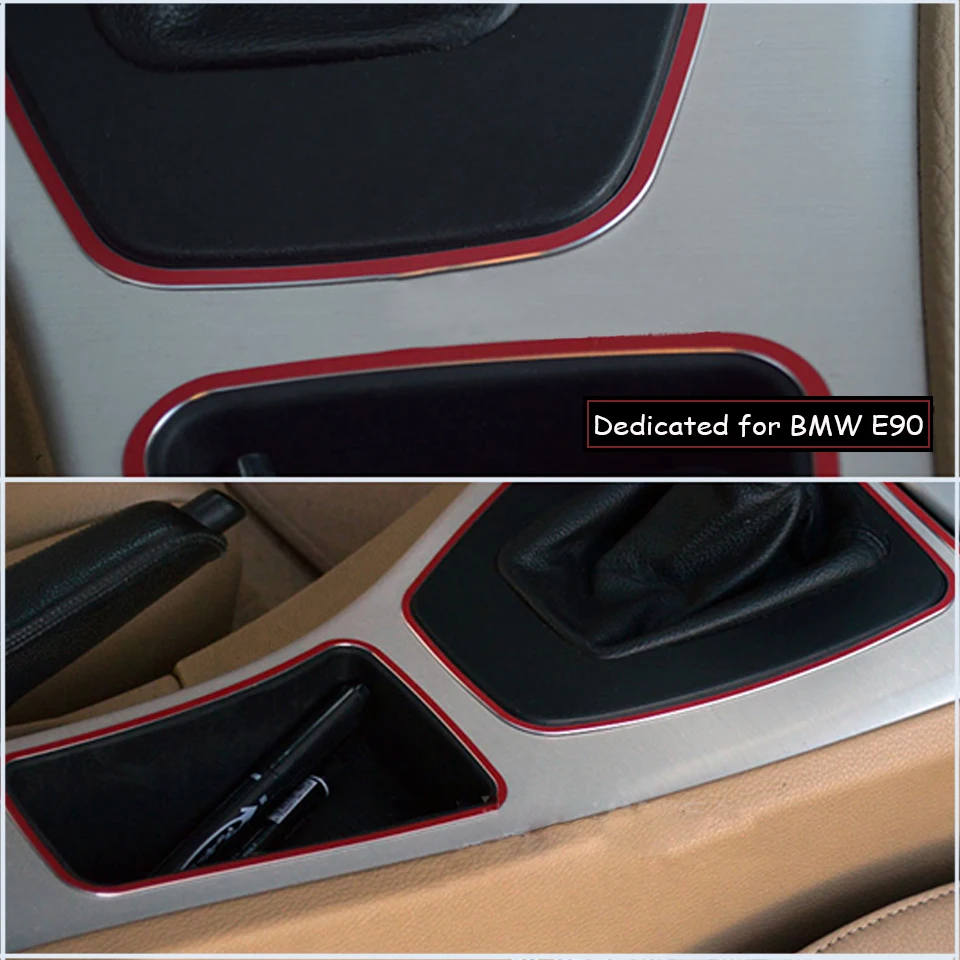 NWIEV наклейки для стайлинга автомобилей для BMW 3 серии BMW E90 E91 E92 E93 центральная консоль переключения передач Панель рамка Чехлы аксессуары