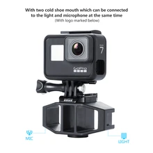 VIJIM GP-1 GoPro Vlogging Монтажный кронштейн w 2 холодное крепление для микрофона Штатив Адаптер для GoPro Hero 7 6 5 Sjcam eken Yi 4K камеры