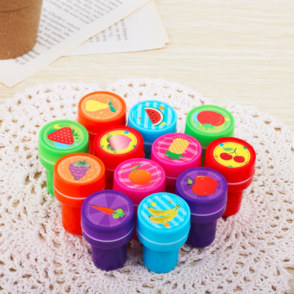 

Lovely 12PCS Self-ink Stamps Kids Party Favors Event Supplies for Birthday Party Toys Boy Girl Goody Bag Pinata Fillers