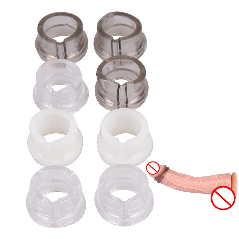 2pcs Silica Penis Ring For Male Extender Penis Enlargement Ring Physical Delay Ejaculation Time Dick Cock Ring Reusable Condoms
