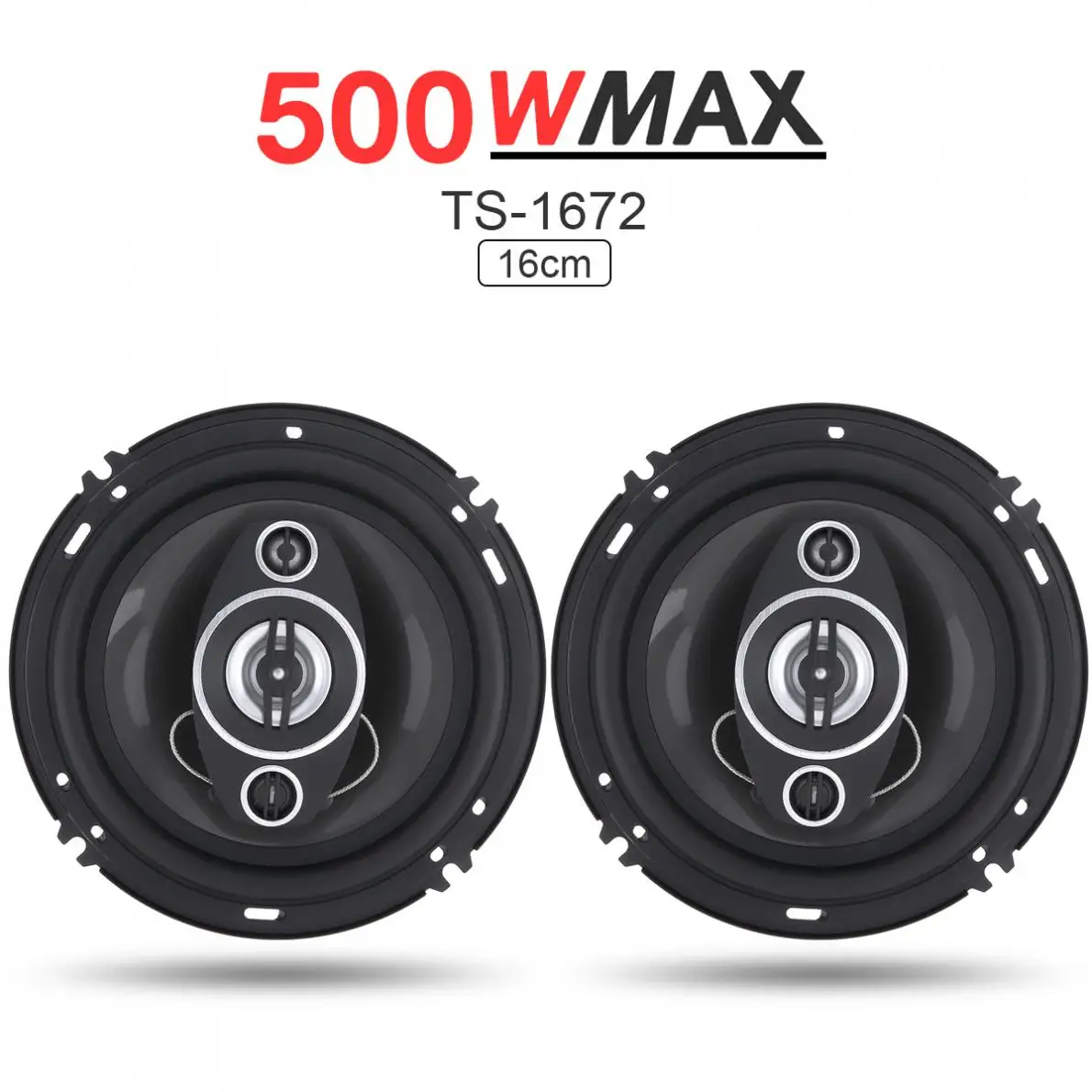 2pcs 6 Inch 16cm 500W Dual Cone Vehicle Car Coaxial Horn Auto Audio