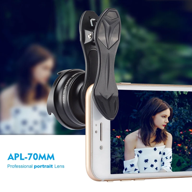 Apexel, профессиональная линза для телефона 2.5X Hd Slr Telefon телескоп объектив боке портрет для iPhone 6S/7 Xiaomi еще смартфон 70 мм