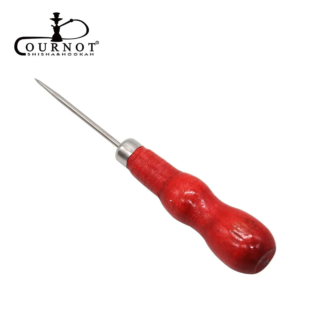 

Red Color Wood Handle Shisha Hookah Foil Hole Puncher Needle Tool For Hookahs Shisha Chicha Narguile Aluminum Foil Accessories