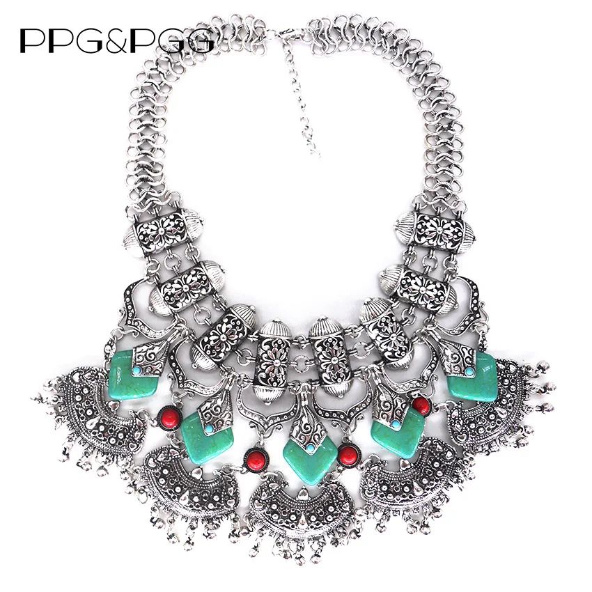 

PPG&PGG New Luxury Charm Jewelry Vintage Chunky Choker Statement Necklace