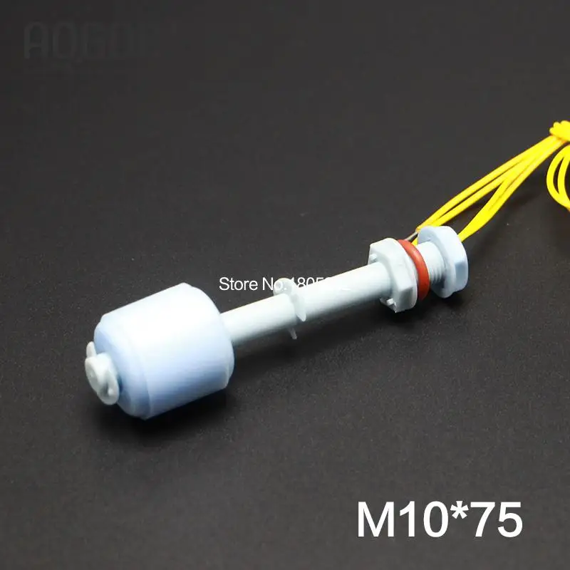 M10 * 75 мм ZP7510 100 в нормальный закрытый датчик уровня жидкости PP плавающий