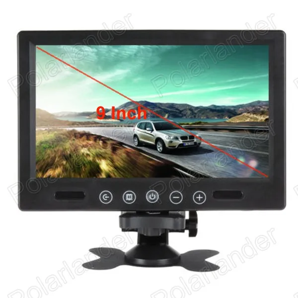 Обратный приоритет 9 дюймов цветной TFT ЖК-экран Поддержка двух способов видео вход автомобильный монитор Поддержка камеры заднего вида