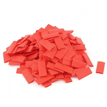 300ピース4ミリメートル径50ミリメートル長いポリオレフィン熱収縮チューブワイヤラップ袖ブルー