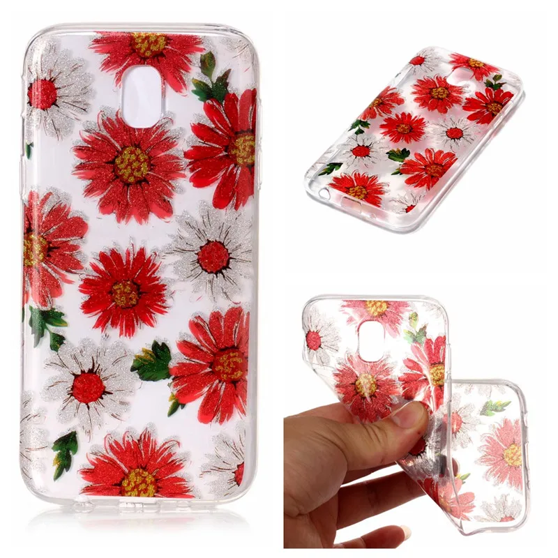 

2Pcs For Samsung J5 2017 J530F Silicon Case Animal Flower Anime Silicone TPU Soft Back Cover Case for Samsung Galaxy J5 2017