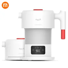 Горячая Xiaomi Deerma 0.6L сенсорный складной портативный Электрический чайник для воды ручной Электрический колба для воды горшок защита от автоматического отключения