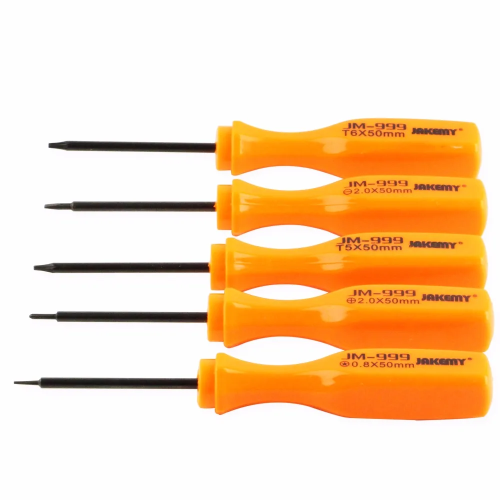 JAKEMY 5 in 1 Precision Screwdriver Set Torx T5 T6 Destornillador Carbon Steel Repair Opening Tools Kit For Mobile Phone Laptop