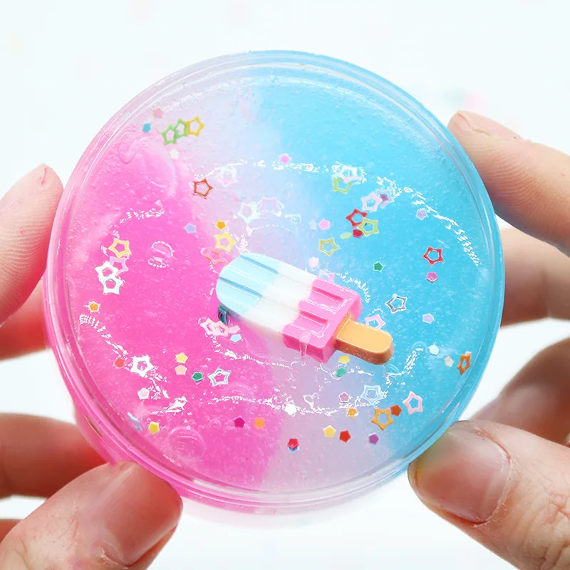 

Color Ice Cream Fluffy Slime Cloud Star Slime Modeling Clay Rainbow Slime Toy For Kids Children Antistress Reliever Lizun Floame