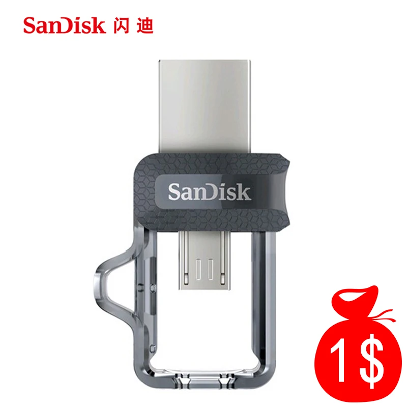 

Sandisk 3.0 USB Flash Pen Drive 8gb 16GB 32GB 64GB 128GB Dual OTG MicroUSB Pendrive Stick U Disk for Computer Phone PC