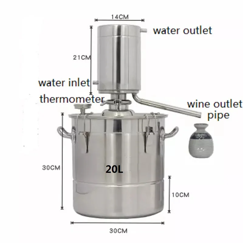 Тип 20л дистилляционное оборудование дистиллятор чистый роса ликер