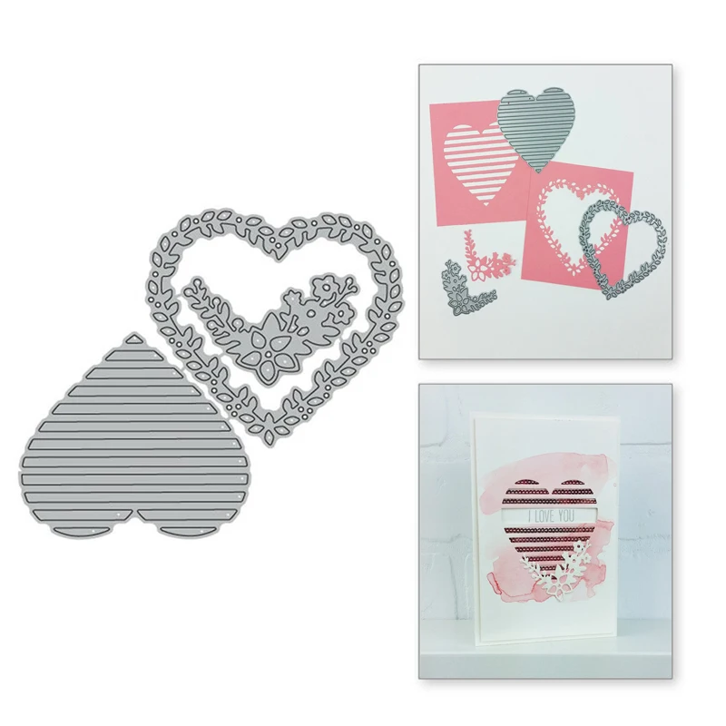 

Naifumodo Layers of Love Metal Cutting Dies Heart Flower Scrapbooking For Making Cards Decorative Embossing DIY Crafts New 2019