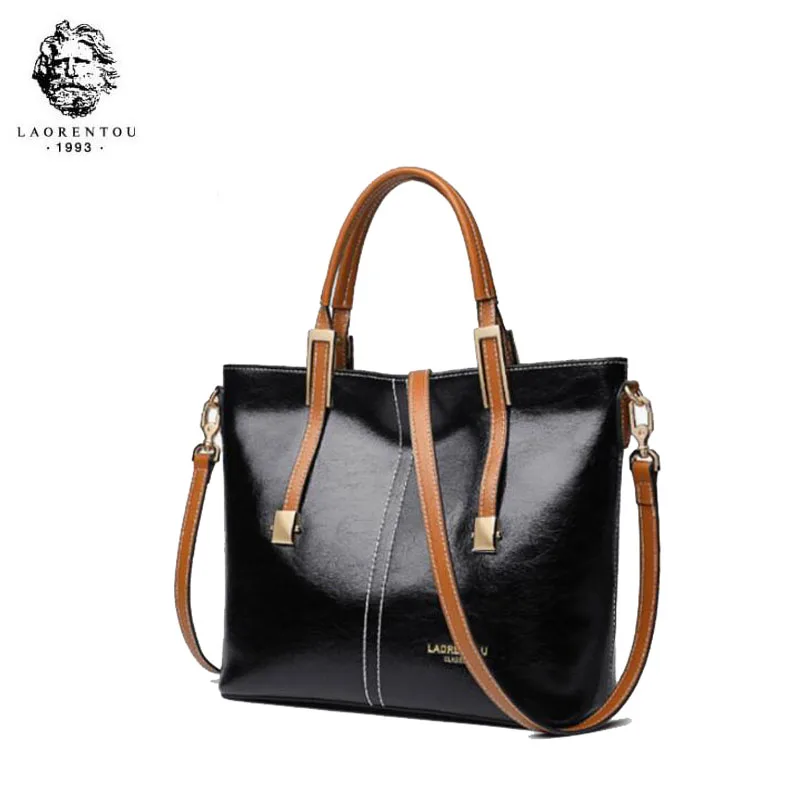 

LAORENTOU high quality luxury brand handbag bag female new 2019 fashion shoulder diagonal bag leather handbag large capacity tot