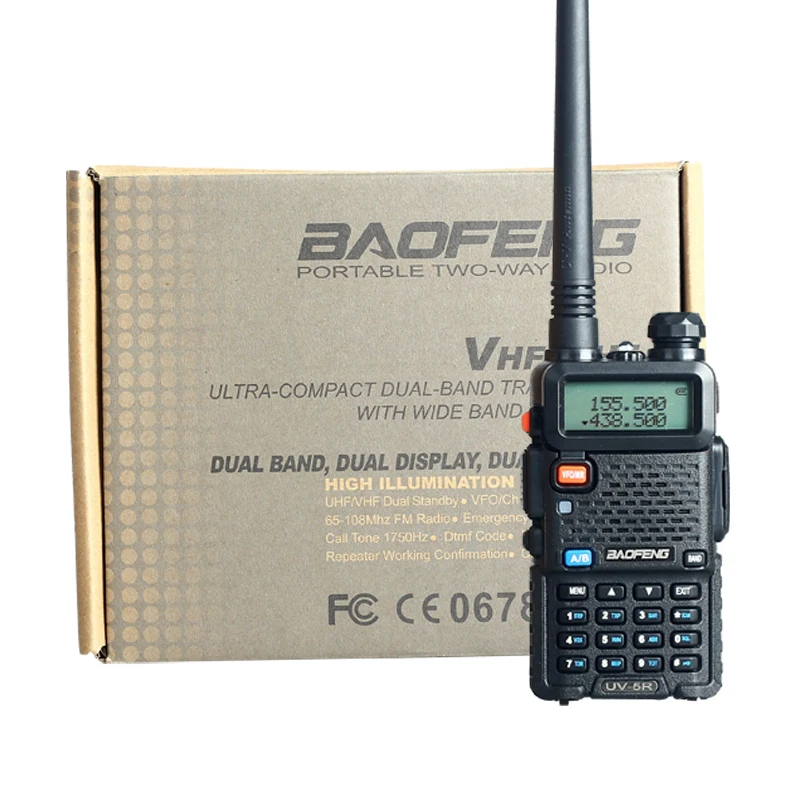 Baofeng UV 5R Walkie Talkie 5W Dual Band Two Way Radio 128CH UHF VHF FM VOX