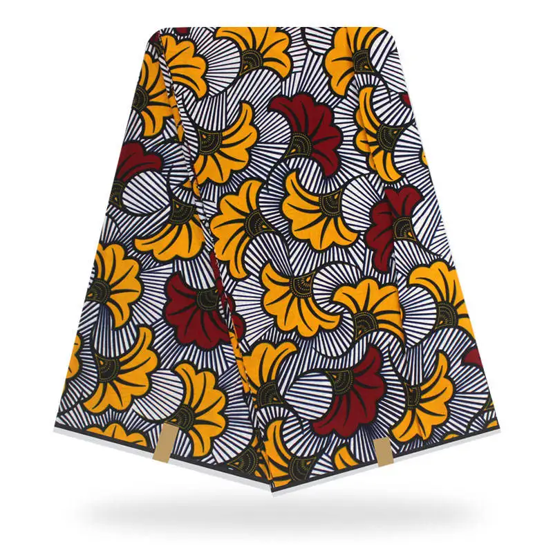 

African Fabrics African Print Fabric 6 Yards Latest Veritable Wax Hollandais Guaranteed Real Dutch Wax For Women Dresses! P70183