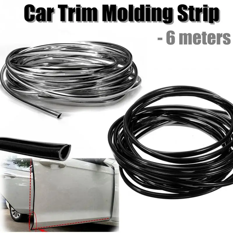 

6m Universal Car Door Edge Guard Scratch Strip Protector Rubber Sealing Trim Molding Car Styling For Audi BMW VW Ford SUV