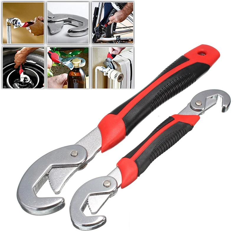 Free Shipping 2pcs/set Snap and Grip Universal Socket Adjustable Wrench