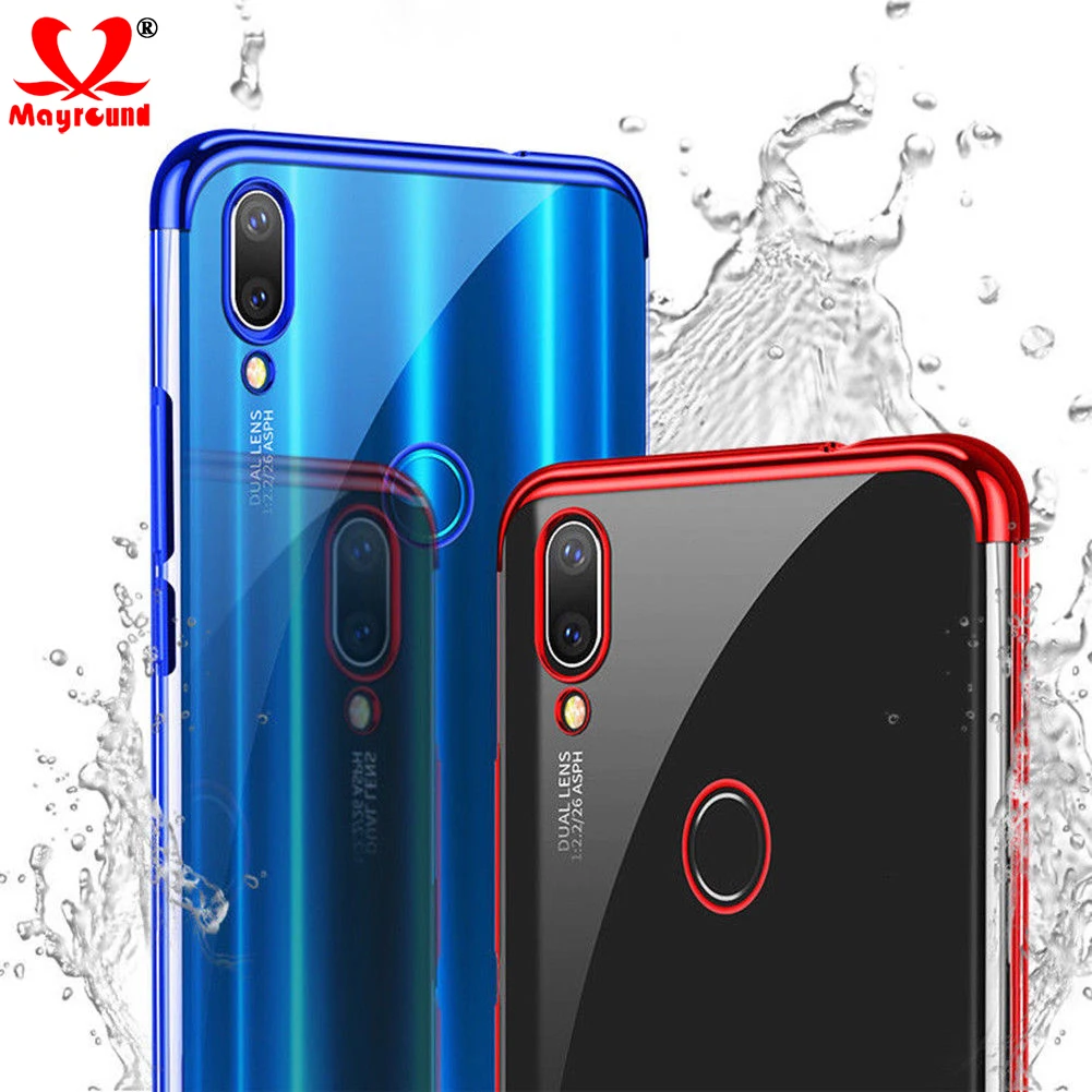 Mayround Coque Case On For Huawei Nova 3i Cases 3 Cover Soft TPU Silicone Transparent Plating Blue Prime 2018 | Мобильные телефоны