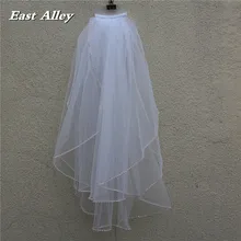 Двухслойная локоть Длинная свадебная вуаль кристаллы свадебная вуаль белого цвета слоновой кости