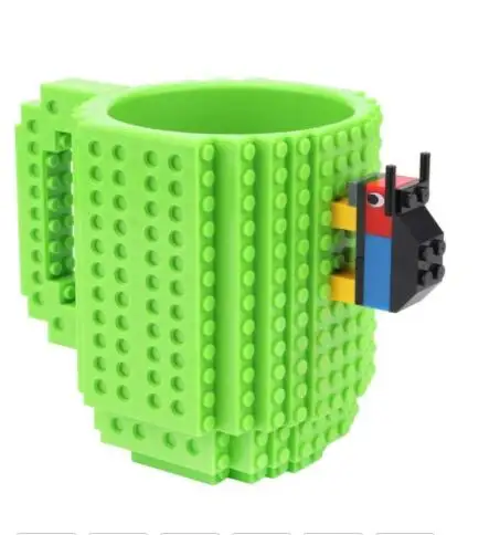1 шт. 12 кружка унция кофейная кружка-конструктор Тип строительные блоки чашка DIY блок головоломка кружка для питья кружка 11 цветов - Цвет: Зеленый