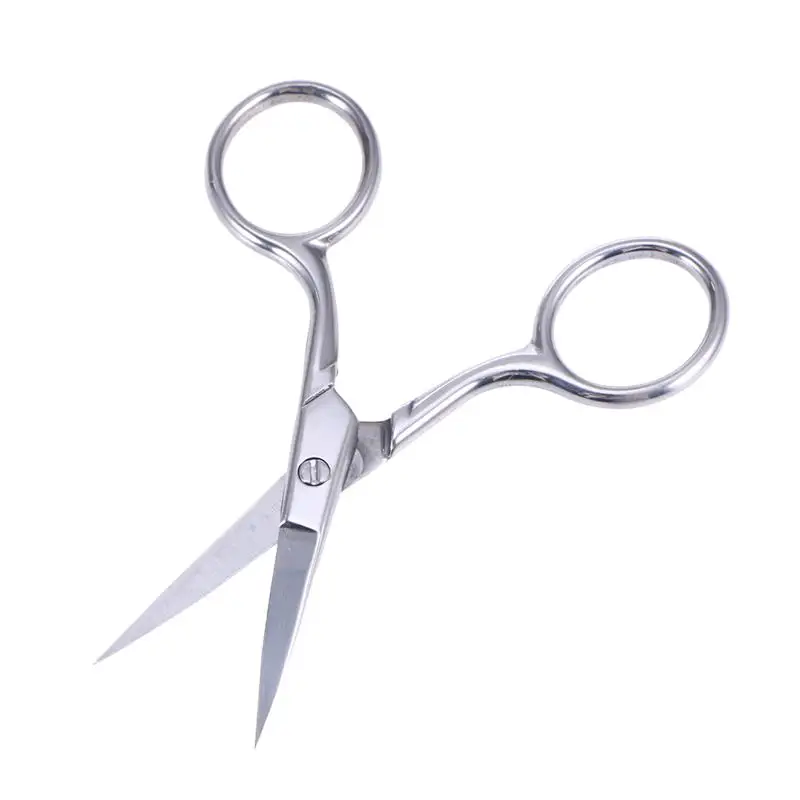 Stainless Steel Nose Hair Scissors Beard Eyebrow Facial Hairs False