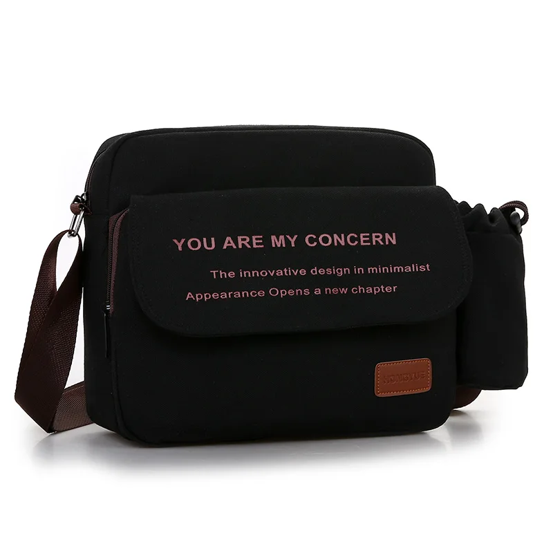 

Canvas Shoulder Bag Preppy Style Fashion Crossbody Bag For Men Large Capacity Messenger Bag Contracted joker Leisure Bag 2018