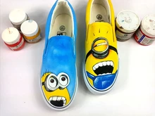 

Women's Shoes 2018 NEW cartoon Anime Minions hand-painted canvas shoes casual board shoes discount hot sales