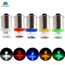Led para carro, branco, azul, âmbar, verde, vermelho, ba9s, t4w, t11, 1 led, cores mistas, 12v dc, com 10 peças lâmpada led automóvel veículo luzes reversas