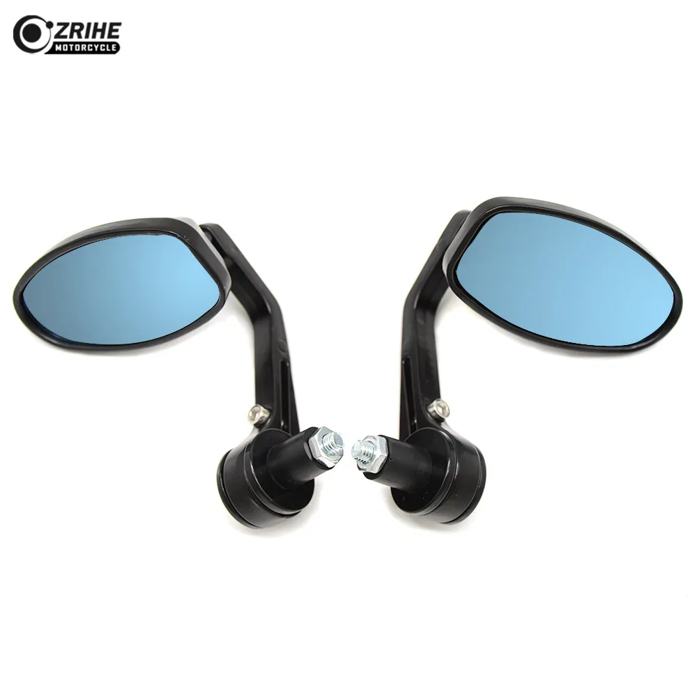 Universa Black Motorcycle View Mirror Side Rear 22/24mm Handlebar grips Mirror for suzuki TL1000R DL650 V-STROM GSR600 GSR750