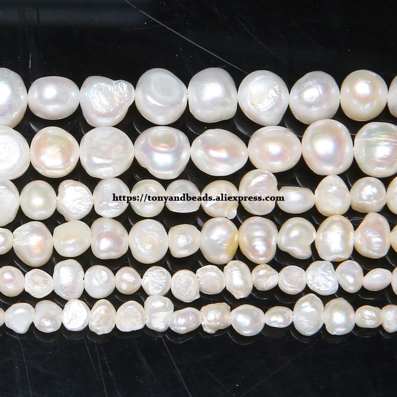 SALE 6-7mm Natural Light Pink Freshwater BAROQUE Pearl Loose Bead 14"-los625