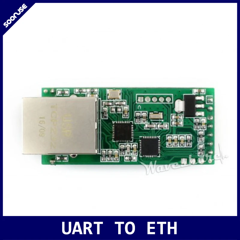 Преобразователь UART в ETH Serial COM TTL на Ethernet 10/100M Auto MDI/MDIX высокоскоростной с низким