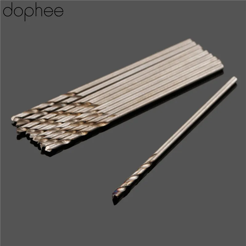 dophee 0.5-3.5MM 10PCS Twist Drill Bits HSS High Speed Steel Drill Bit Set Micro Straight Shank Wood Tools for Electric Drills