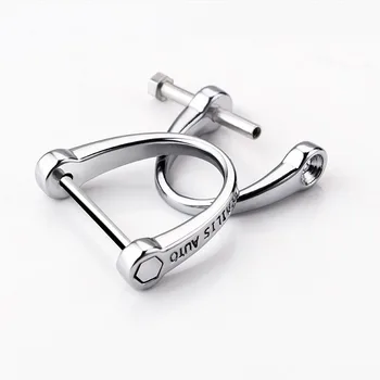 

Thick Rod Classic D Shape Horseshoe Key Chain Car Interior Accessories Key Ring Car-styling Key Holder