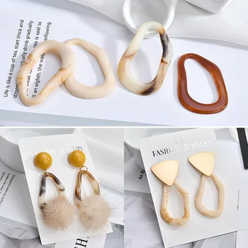 

Diy jewelry making 50pcs/lot Leopard print geometry irregular water drop shape resin beads fit earring/garments pendants