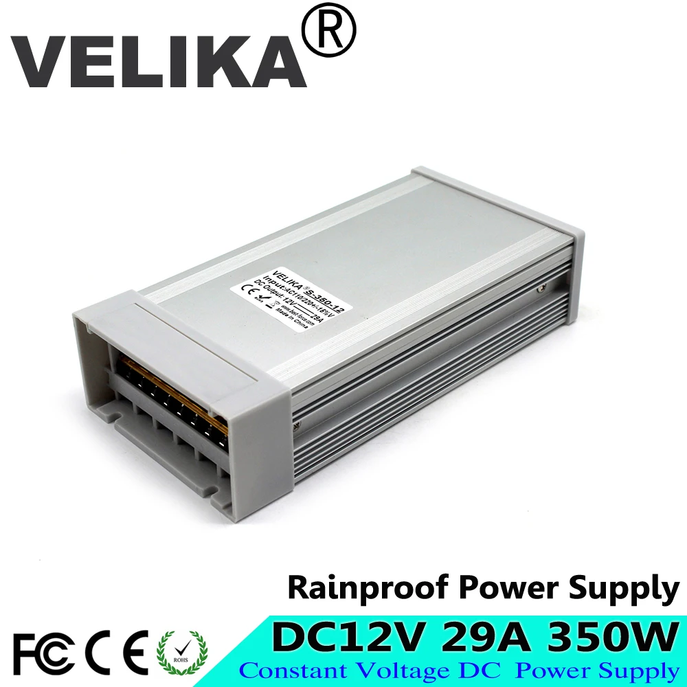 Источник питания DC12V 29A 350 Вт постоянное напряжение Водонепроницаемый