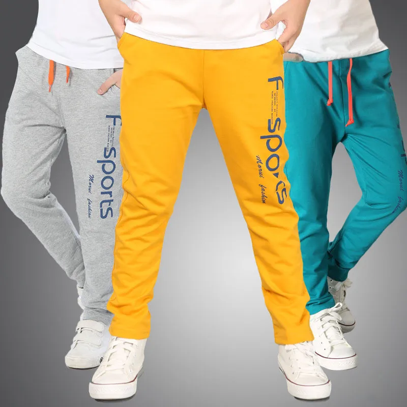 

Brand Boys Sports Pants Kids Casual Cotton Trousers With Print Letters Pattern Children Spring Autumn Bottoms Clothes 3-12T